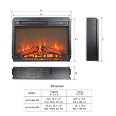 ARCTICSCORPION 24 x 18.1 5000 BTU Electric Indoor Fireplace