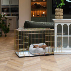 Cozy & Calming Puppy Cage Bed In Mink Boucl茅