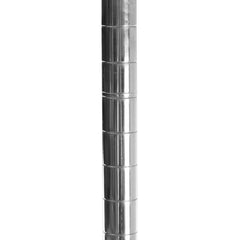 Shelving Inc. 14" d x 24" w x 72" h Chrome Wire Shelving with 5 Tier Shelves, Weight Capacity 800lbs Per Shelf