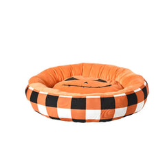 Pets Halloween Bed Soft Round Donut Pet Bed