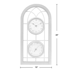 FirsTime & Co.(R) Brown Farmhouse Arch Outdoor Clock, Farmhouse, Analog, 10 x 2 x 20 in