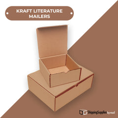 SSBM 9" x 6 1/4" x 3" ECT-32B Deluxe Kraft Literature Shipping Mailers 50/Case