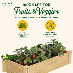 Greenes Fence 2' x 4' x 10.5" Original Cedar Raised Garden Bed