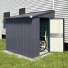VEIKOUS Outdoor 8' x 4' Storage Lean-to Shed 8' x 4' w/Lockable Sliding Door and Vents for Backyard, Patio & Lawn, Grey