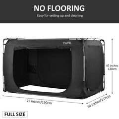 YAVIL Bed Tent Full Size Portable Pop up Privacy Sleeping 3 Doors Bed Tent Net 75 x 54 x 47in 10lb